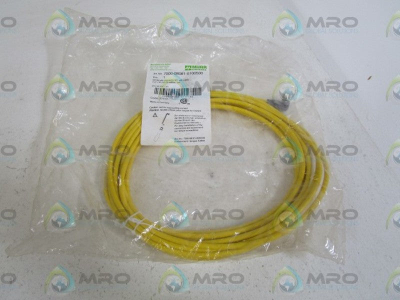 MURR ELEKTRONIK FEMALE CONNECTOR 7000-08081-0100500 *NEW IN FACTORY BAG*