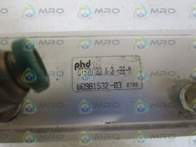 PHD CYLINDER CTS2U32X2-BB-M *USED*