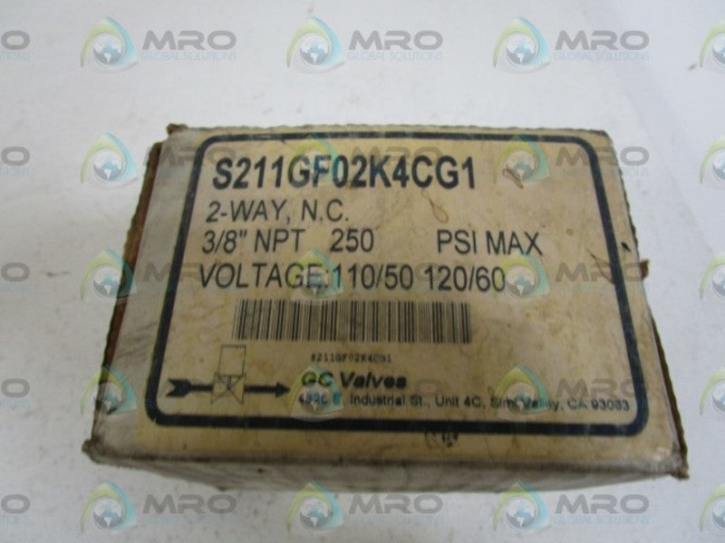 GC VALVES 2-WAY VALVE S211GF02K4CG1 *NEW IN BOX*