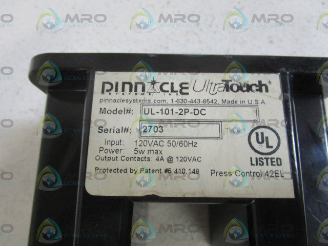 PINNACLE RELAY DOUBLE THROW UL-101-2P-DC *USED*
