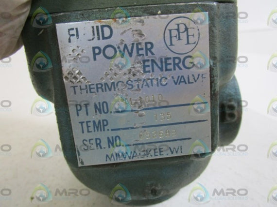 FLUID POWER ENERG THERMOSTATIC VALVE AL1010 *USED*