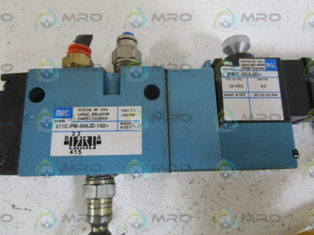 MAC VALVE 811C-PM-504JD-152 W/ PME-504JD *USED*
