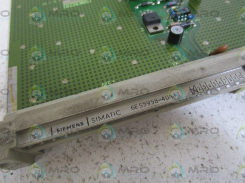SIEMENS POWER SUPPLY MODULE 6ES5958-4UA11 *USED*