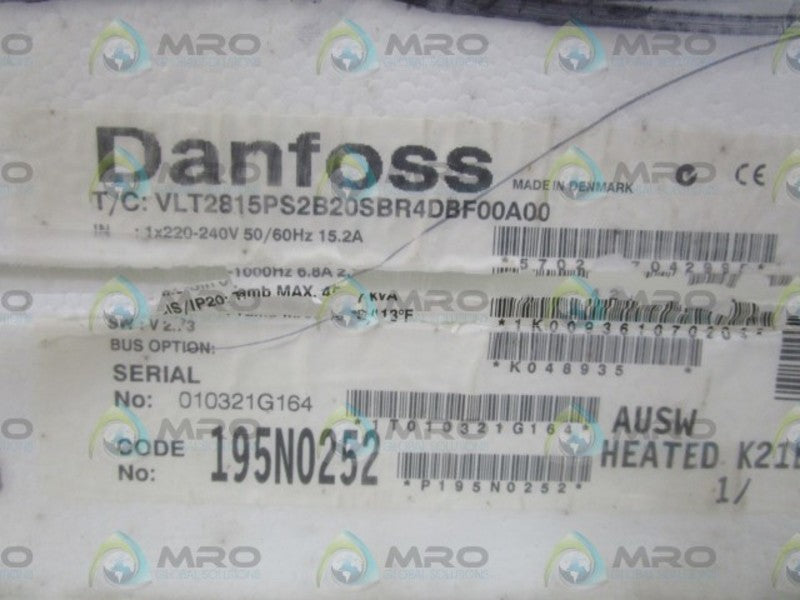 DANFOSS AC DRIVE 195N0252  NSMP