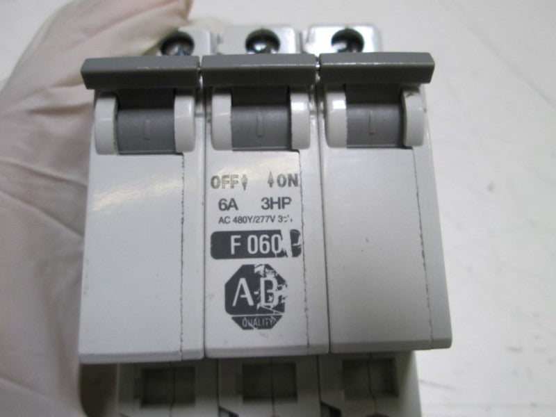 ALLEN BRADLEY 1492-CB3-F060 SER. C CIRCUIT BREAKER 6A 3HP  UNMP