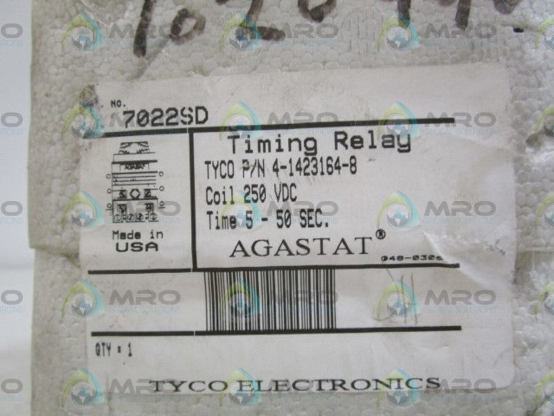AGASTAT TIMING RELAY 5-50SEC 7022SD * FACTORY SEALED *