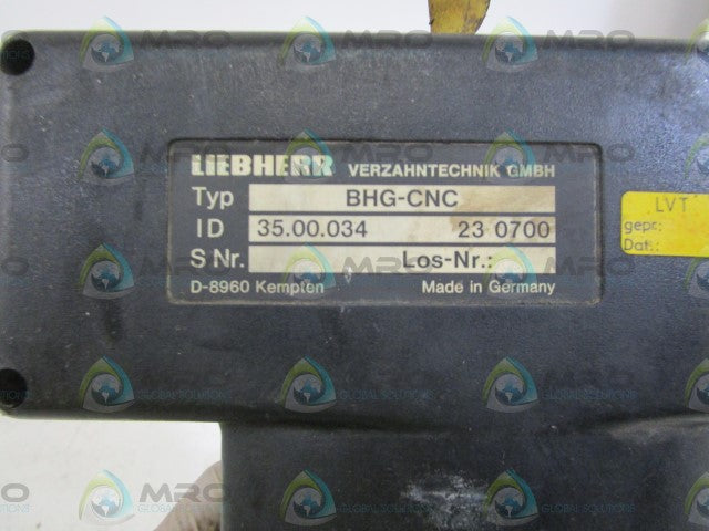 LIEBHERR CONTROLLER BHG-CNC *USED*