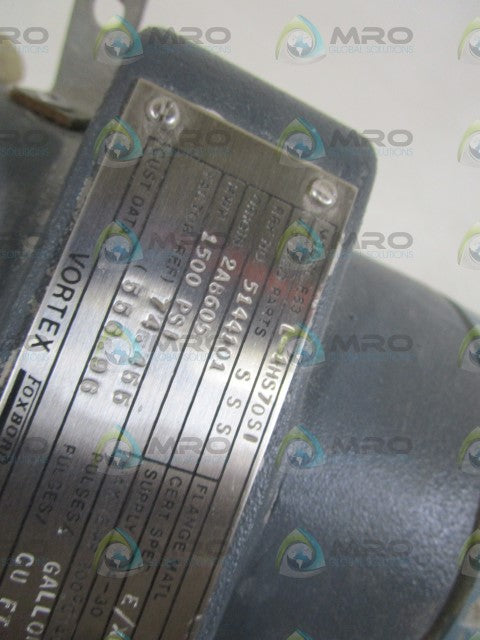 FOXBORO FLOW METER VORTEX E83 L-1HS70SI *USED*