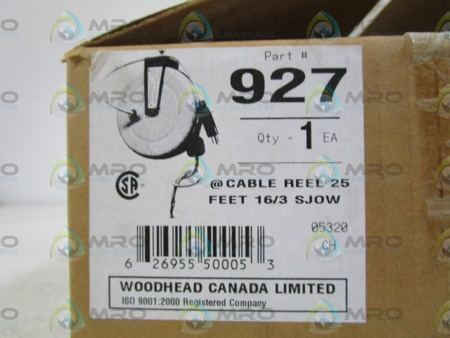 WOODHEAD 927 CABLE REEL 25FT *NEW IN BOX*