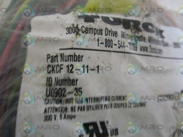 TURCK CORDSET CKCF 12-11-1 *NEW IN FACTORY BAG*