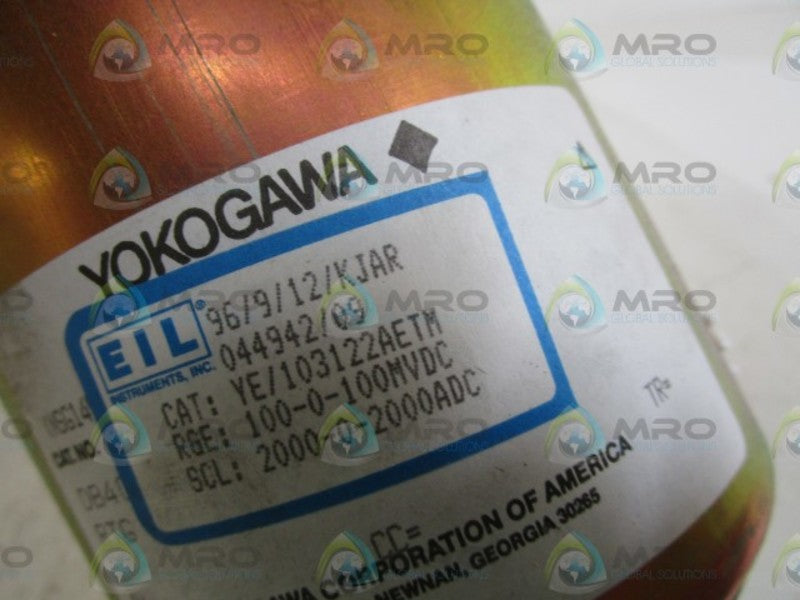 EIL PANEL METER 100-0-100MVDC YE/103122AETM  NSNP