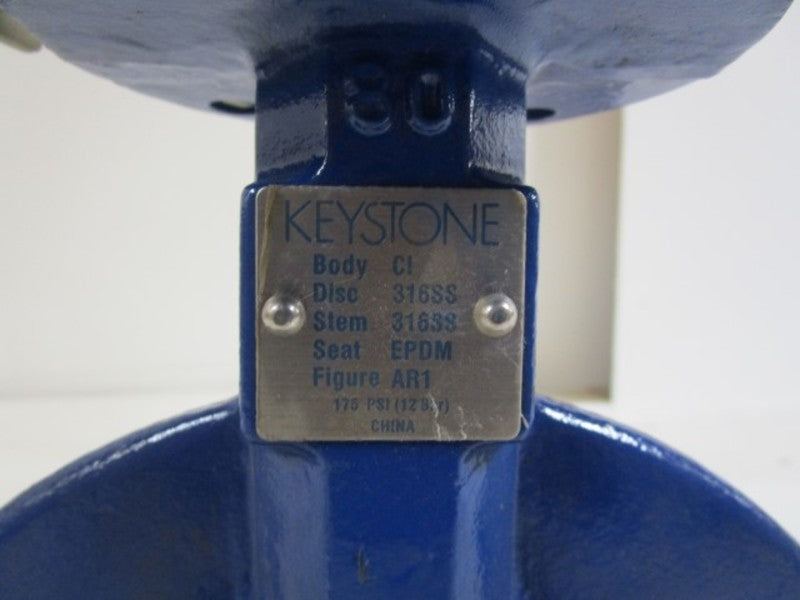 KEYSTONE BUTTERFLY VALVE CI 316SS EPDM AR1 *NEW NO BOX*