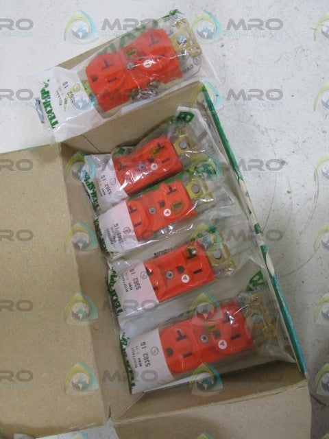 LOT OF 5 BRYANT DUPLEX RECEPTACLE 5362-IG *NEW IN BOX*