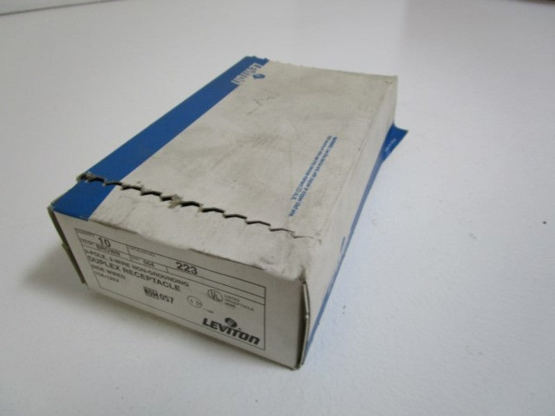 LOT OF 10 LEVITON DUPLEX RECEPTACLE 223 *NEW IN BOX *