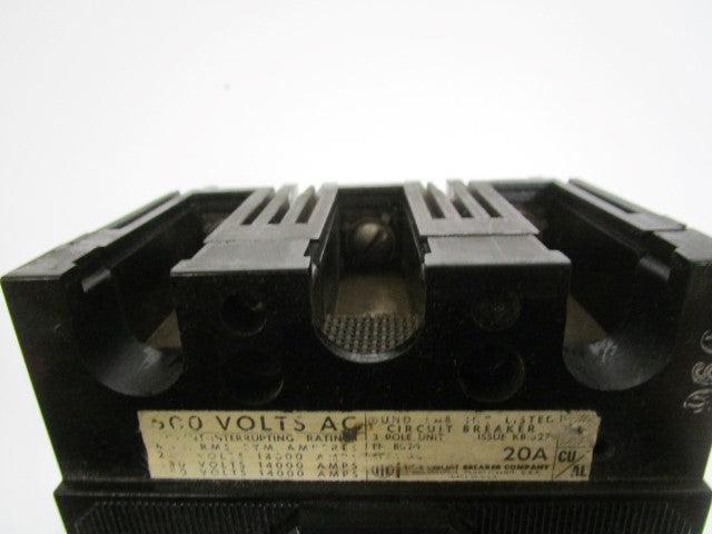 ITE CIRCUIT BREAKER 20AMPS EF3B020 *USED*