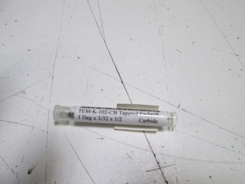 CARBIDE TAPERED ENDMILL TEM-K-102-CB * NEW IN ORIGINAL PACKAGE *