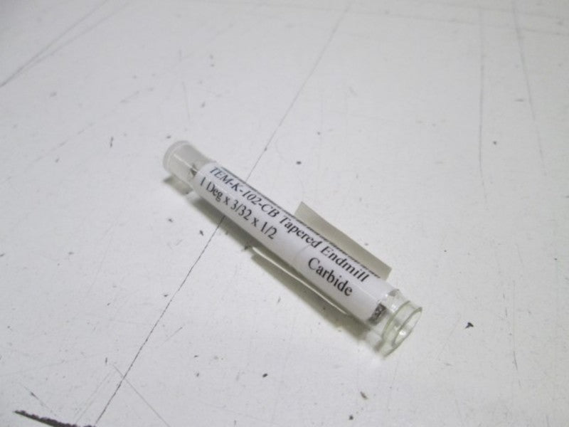 CARBIDE TAPERED ENDMILL TEM-K-102-CB * NEW IN ORIGINAL PACKAGE *