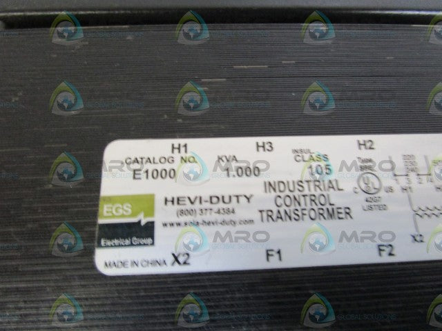 HEVI-DUTY TRANSFORMER E1000 *USED*