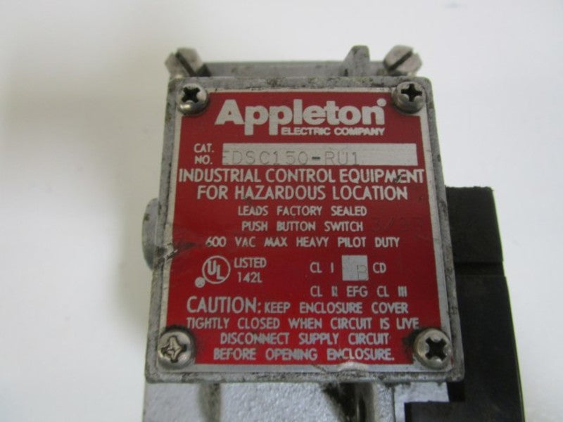 APPLETON PUSH BUTTON SWITCH EDSC150-RU1  UNMP