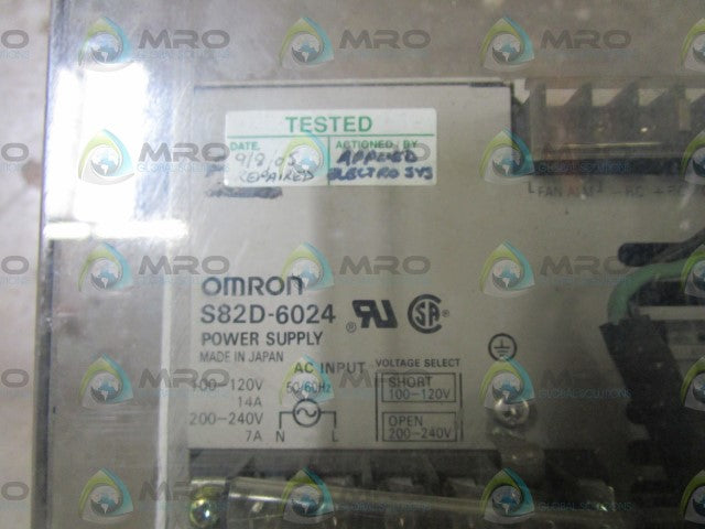 LOT OF 2 OMRON POWER SUPPLY S82D-6024 *USED*