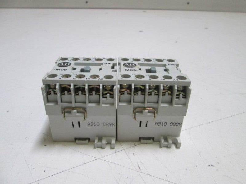 LOT OF 2 ALLEN BRADLEY CONTACTOR 24V 100-MO9N*3 SER. A *USED*