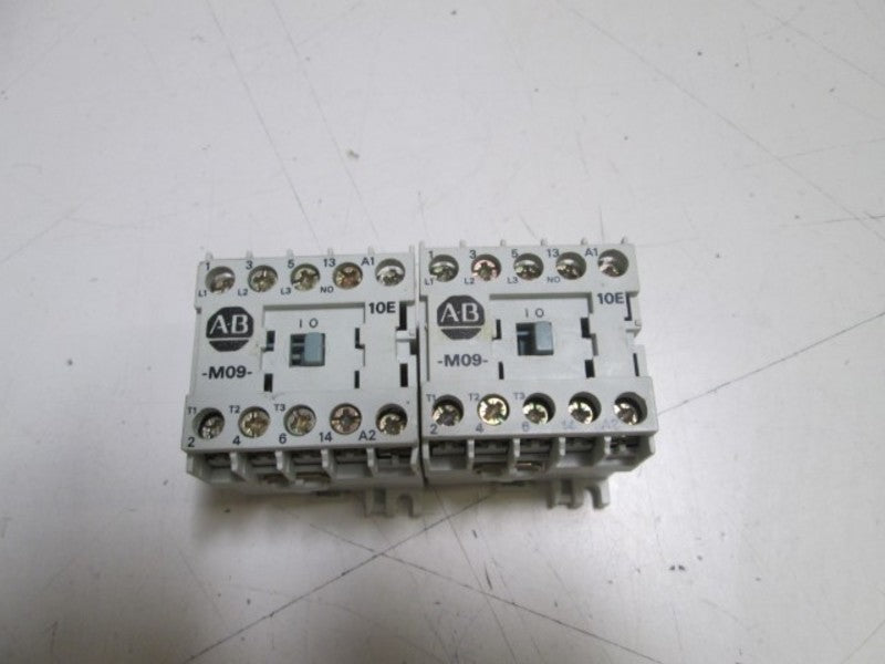 LOT OF 2 ALLEN BRADLEY CONTACTOR 24V 100-MO9N*3 SER. A *USED*