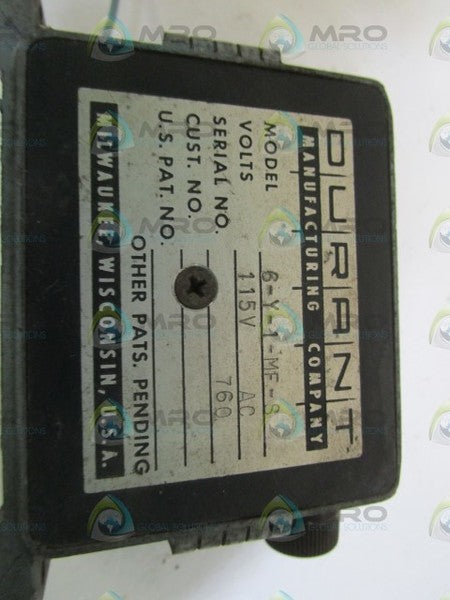 DURANT 115V PANEL MOUNT COUNTER 6-Y-1-MF-S  UNMP