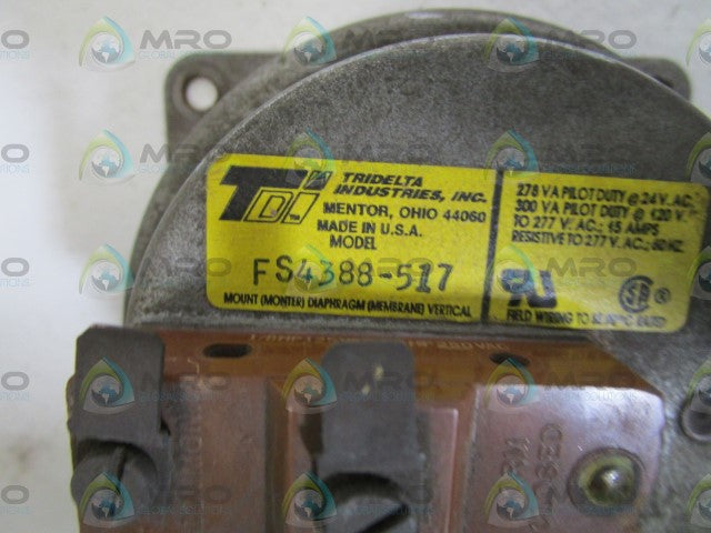 TRIDELTA PRESSURE SWITCH FS4388-517 *USED*