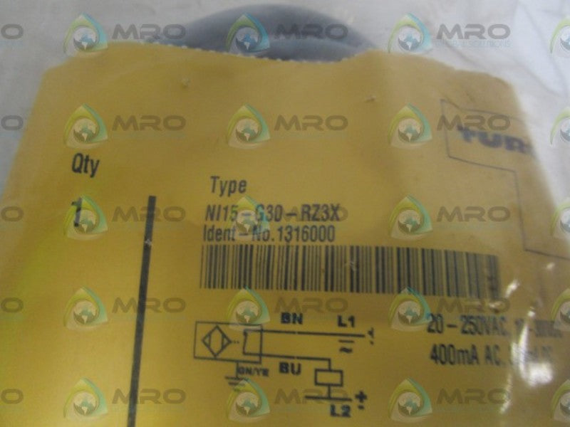 TURCK NI15-G30-RZ3X *NEW IN FACTORY BAG*