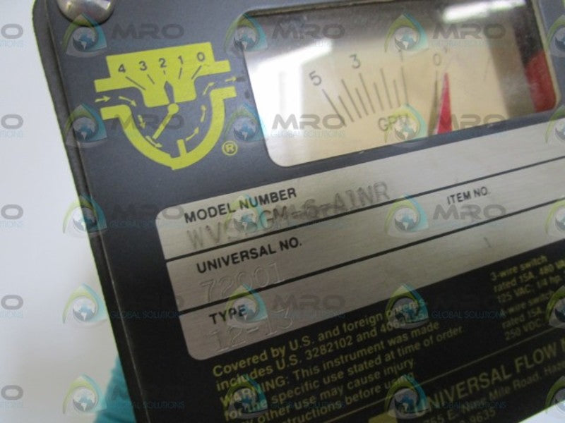 UNIVERSAL FLOW RATE INDICATOR METER WVS5GM-6-A1NR  NSNP