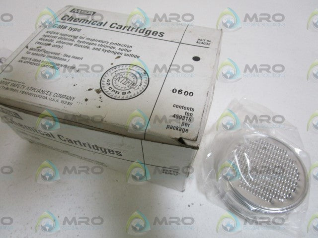 LOT OF 10 MSA CHEMICAL CARTRIDGES 459316 *NEW IN BOX*