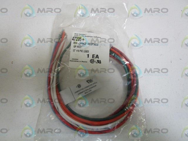 BRAD HARRISON 10P MALE RECEPTACLE 47205+ * NEW IN FACTORY BAG *
