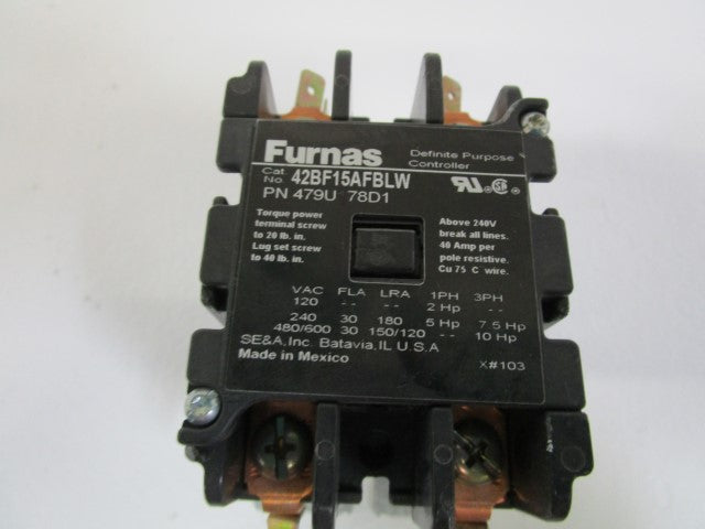 FURNAS CONTACTOR 42BF15AFBLW *NEW NO BOX*