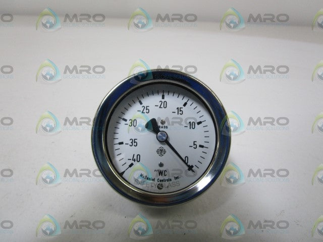 MCDANIEL CONTROLS GAUGE 1/4"NPT -40-0 WC J40"-0L *NEW IN BOX *