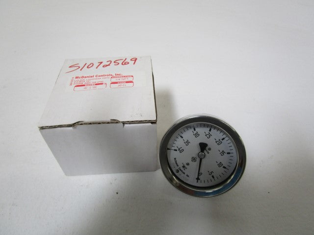 MCDANIEL CONTROLS GAUGE 1/4"NPT -40-0 WC J40"-0L *NEW IN BOX *
