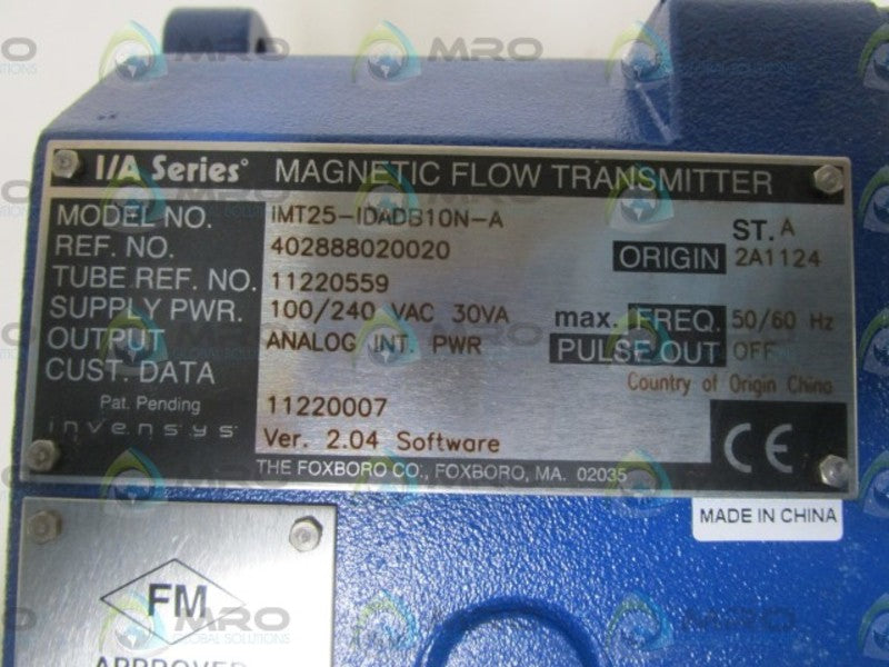 FOXBORO TRANSMITTER IMT25-IDADB10N-A W/8001A-WCI-PJGFGZ *NEW NO BOX*