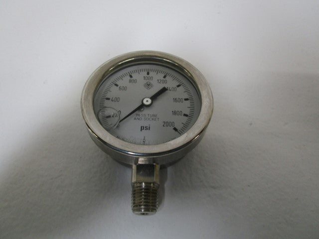 MC DANIEL 1/4" NPT 0-2000PSI GAUGE KM *NEW IN BOX*