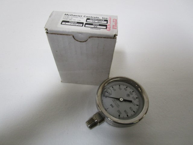 MC DANIEL 1/4" NPT 0-2000PSI GAUGE KM *NEW IN BOX*