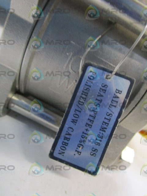 TRU-FLO BALL VALVE 316 SS 1-1/2" CF8M *NEW NO BOX*