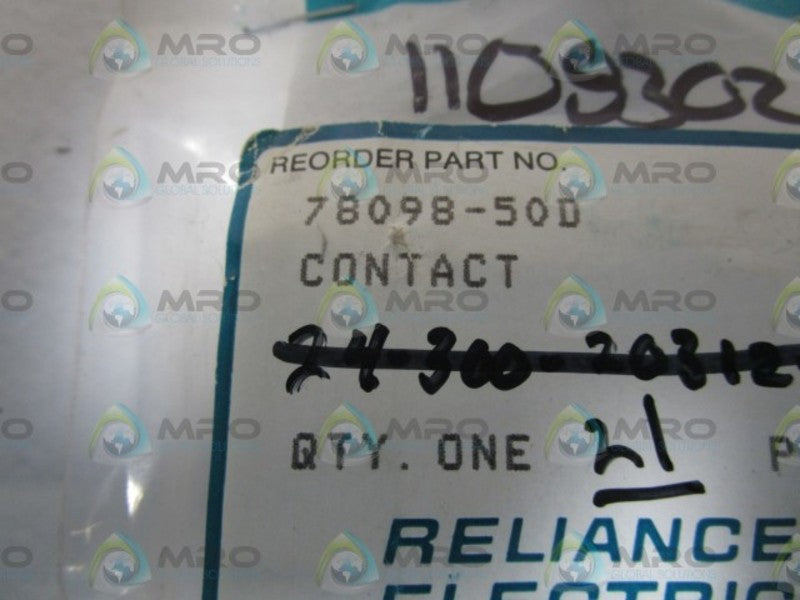 RELIANCE ELECTRIC 78098-50D CONTACT *NEW IN FACTOY BAG*