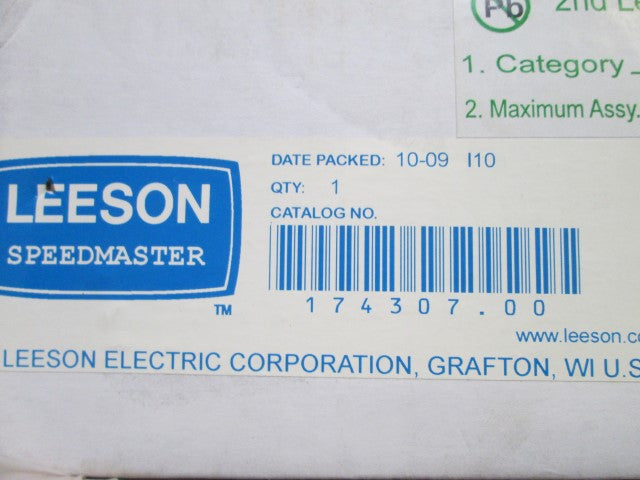 LEESON DC MOTOR SPEED CONTROL 174307.00 *NEW IN BOX*