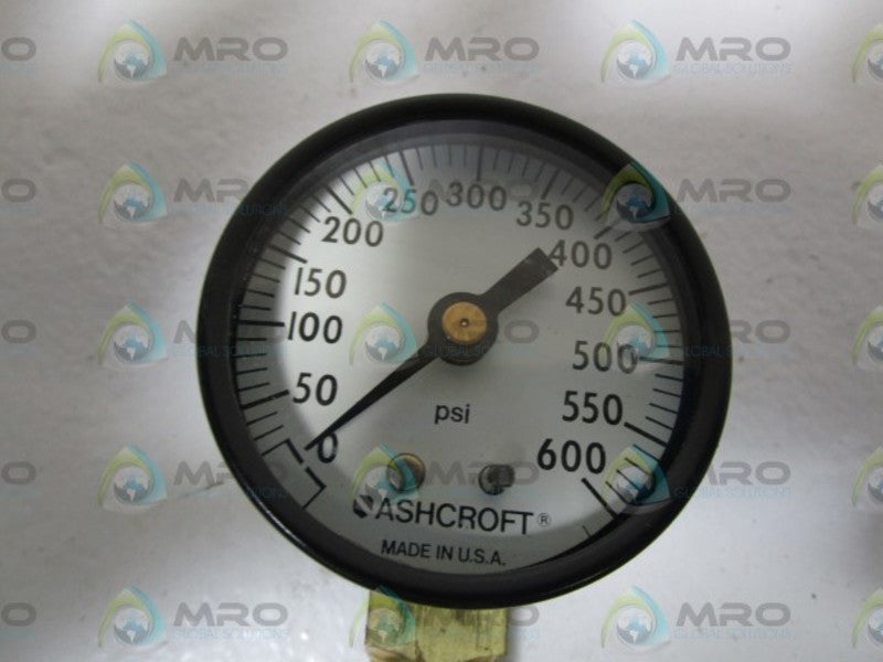 ASHCROFT 201000 PRESSURE GAUGE 0-600 PSI  NSMP