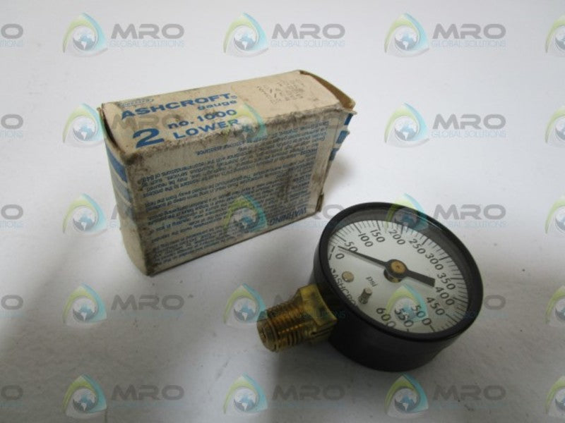 ASHCROFT 201000 PRESSURE GAUGE 0-600 PSI  NSMP