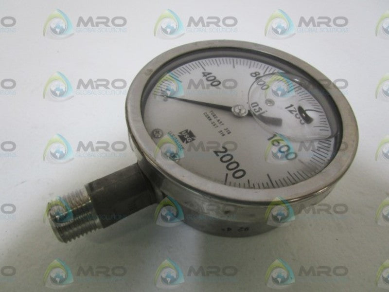 USG PRESSURE GAUGE 0-2000PSI  NSNP