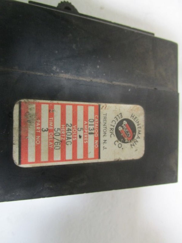 HEINEMANN 240VAC 5AMPS CIRCUIT BREAKER 0131  UNMP