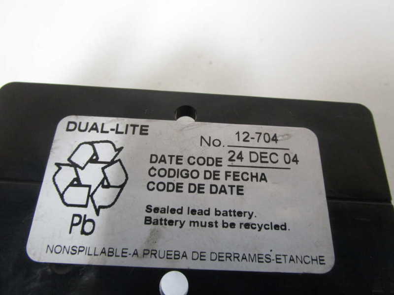 DUAL-LITE BATTERY RECHARGABLE 12-704  UNMP