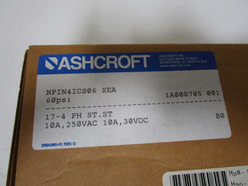 ASHCROFT PRESSURE SWITCH NPIN4ICS06XEA  NSMP