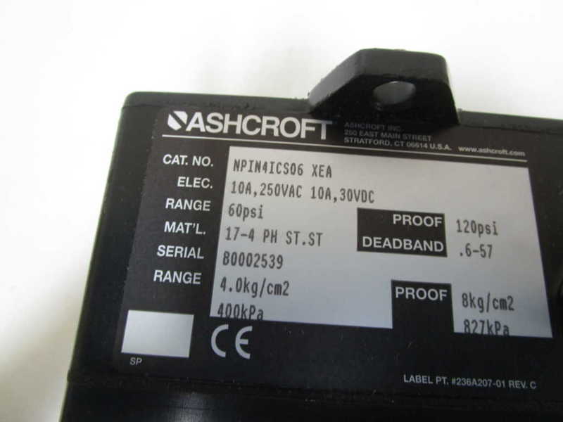ASHCROFT PRESSURE SWITCH NPIN4ICS06XEA  NSMP