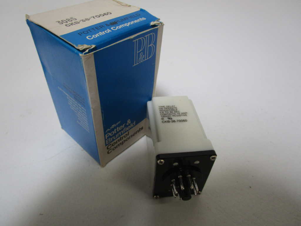 POTTER & BRUMFIELD TIME DELAY RELAY 0.6 TO 60 SEC. CKB-38-70060 *NEW IN BOX*