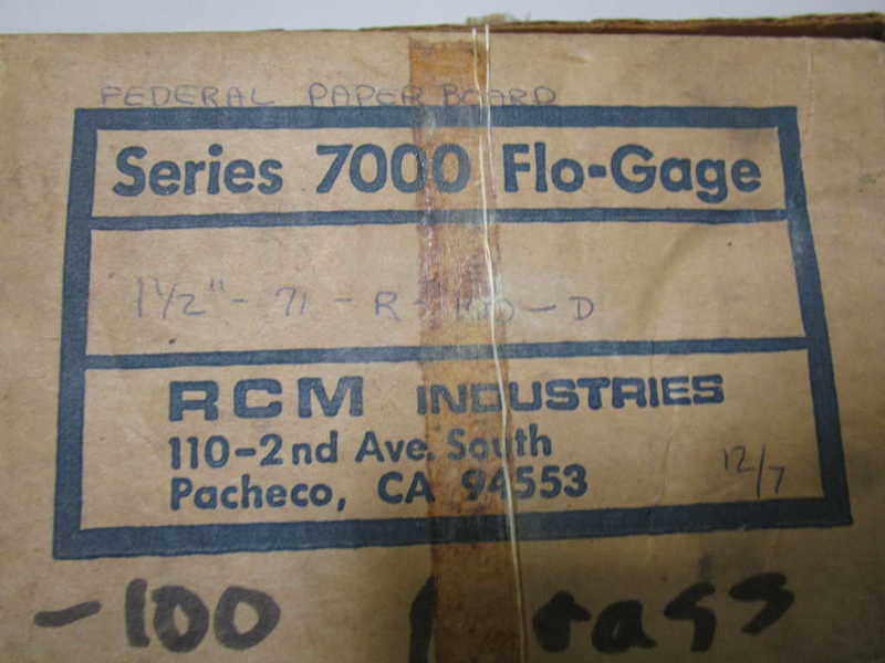 RCM INDUSTRIES FLO-GAGE 1-1/2"-71-R-100-D  NSMP